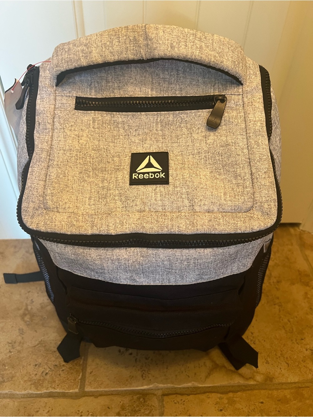 Reebok Unisex Top Loader 18.5 Laptop Backpack Light Heather Gray